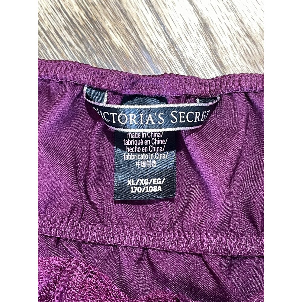 Victorias Secret Baby Doll Camisole Lingerie Top Womens XL Wine Lace Coquette - Picture 5 of 9
